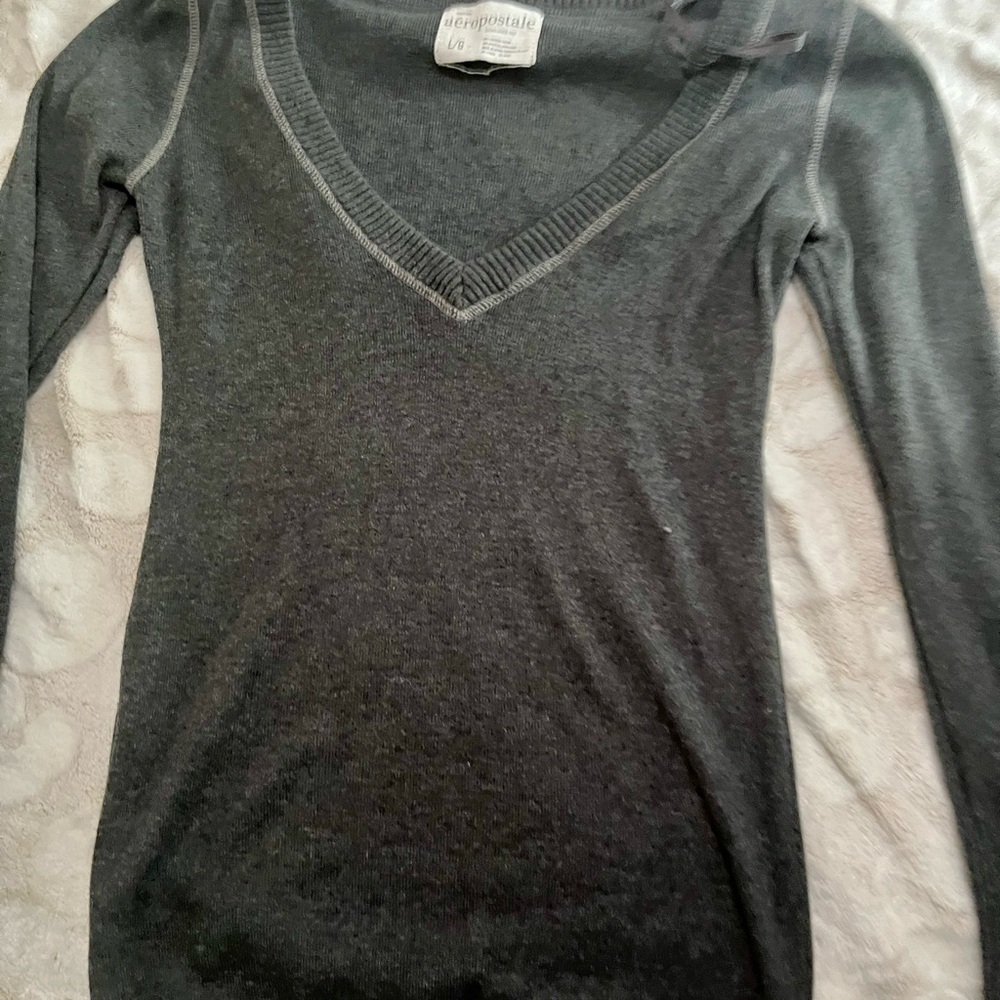 Aeropostale Charcoal Knit Sweater